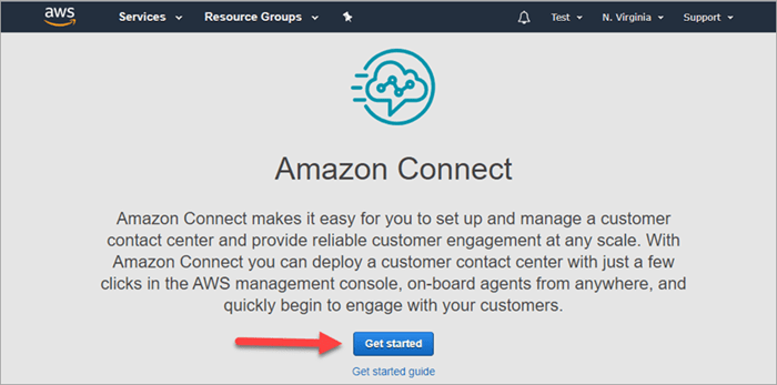Step 1 Launch Amazon Connect Amazon Connect