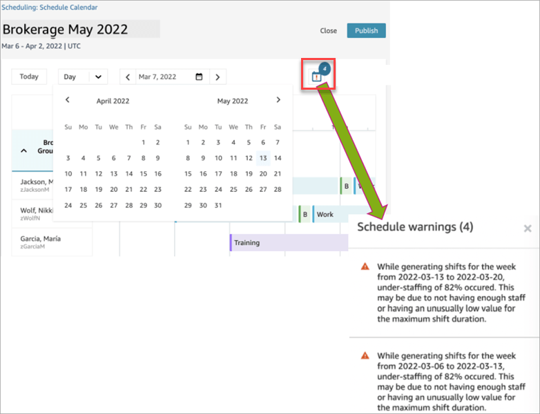 Generate, review, and publish a schedule by using Schedule Manager