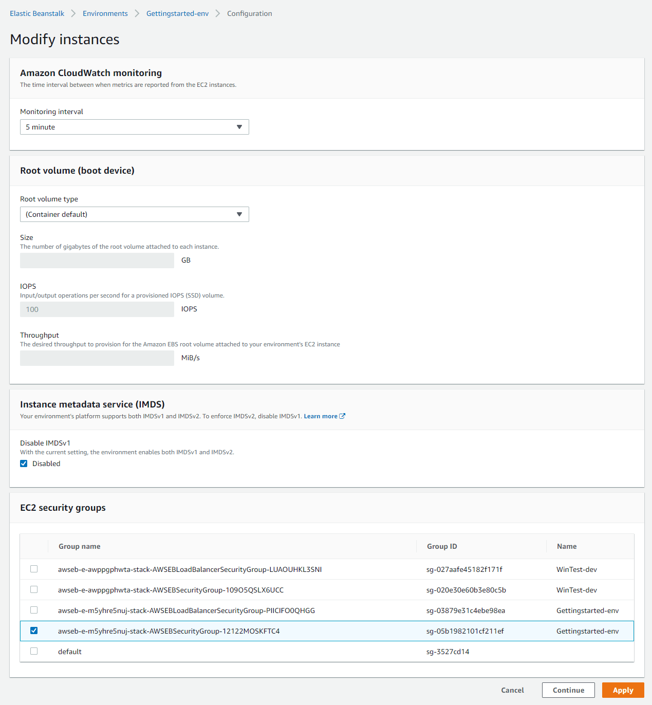 The Amazon EC2 instances for your Elastic Beanstalk environment AWS
