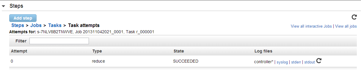 View Log Files Amazon EMR