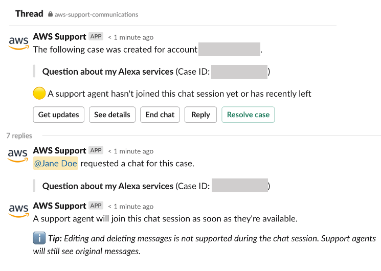Únase a una sesión de chat en vivo con AWS Support AWS Support