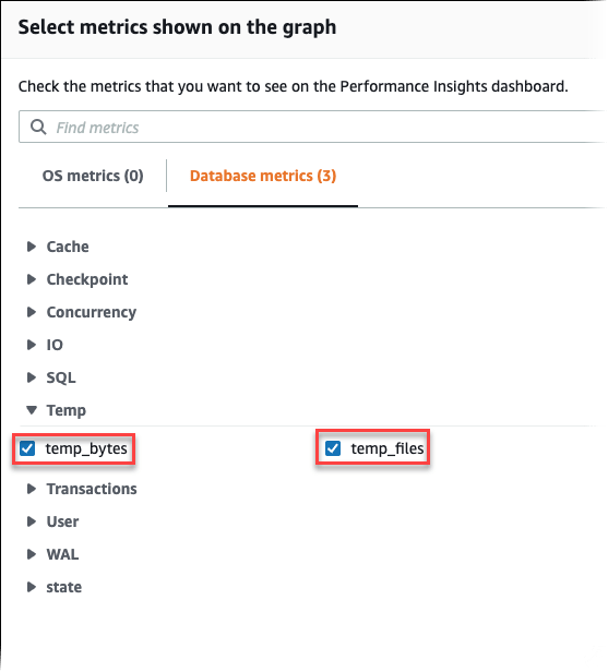 Managing temporary files with PostgreSQL Amazon Relational Database