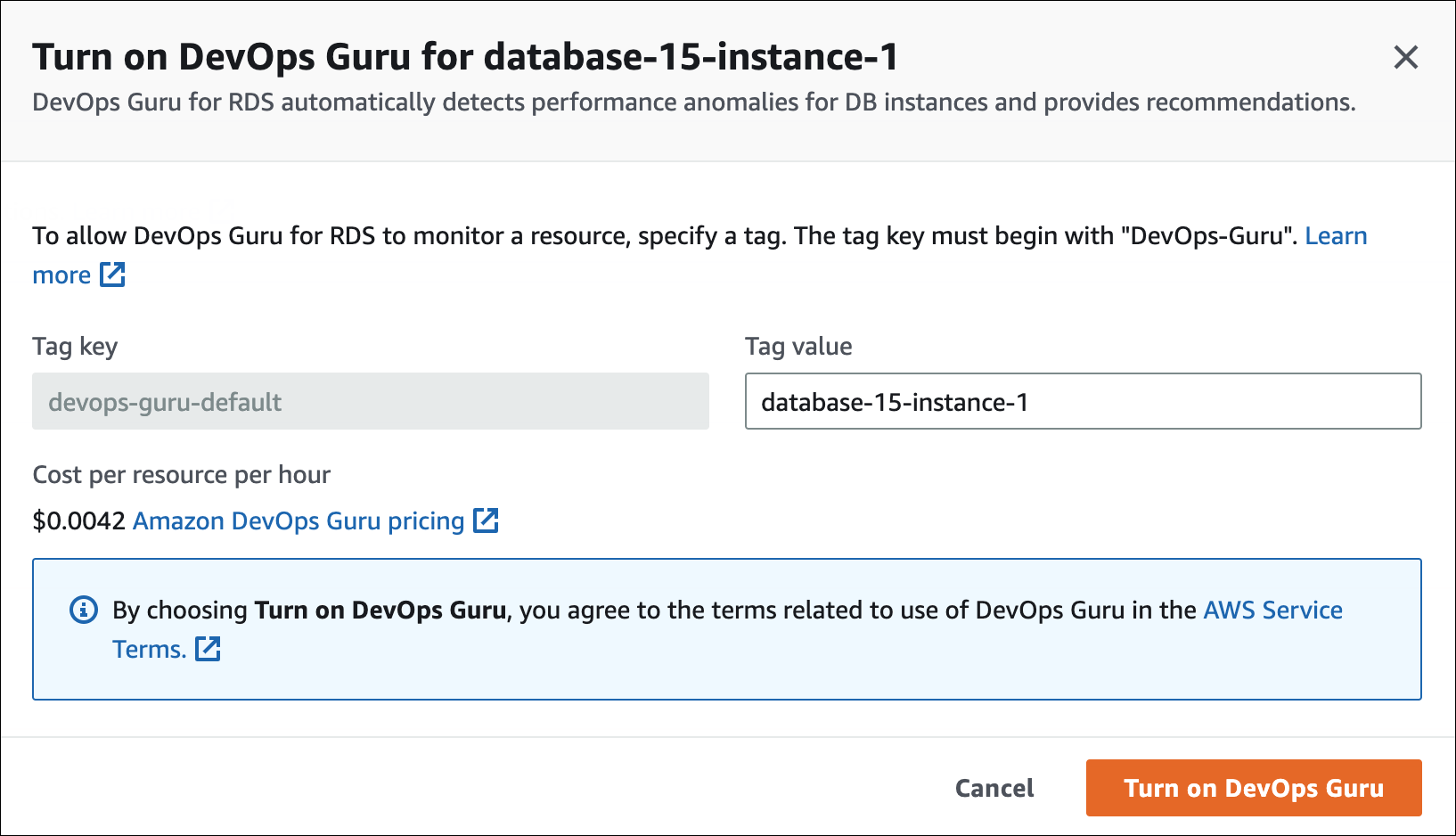 使用适用于 Amazon RDS 的 Amazon DevOps Guru 分析性能异常 Amazon Relational