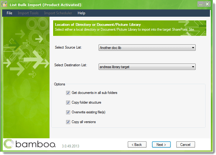 Replicate Files from a SharePoint Server Bamboo Solutions