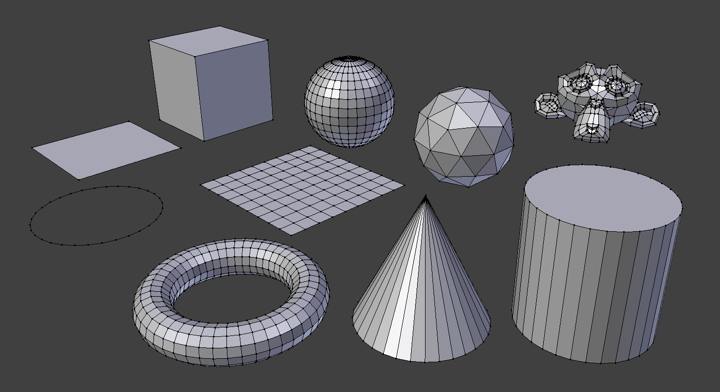Primitives — Blender Manual