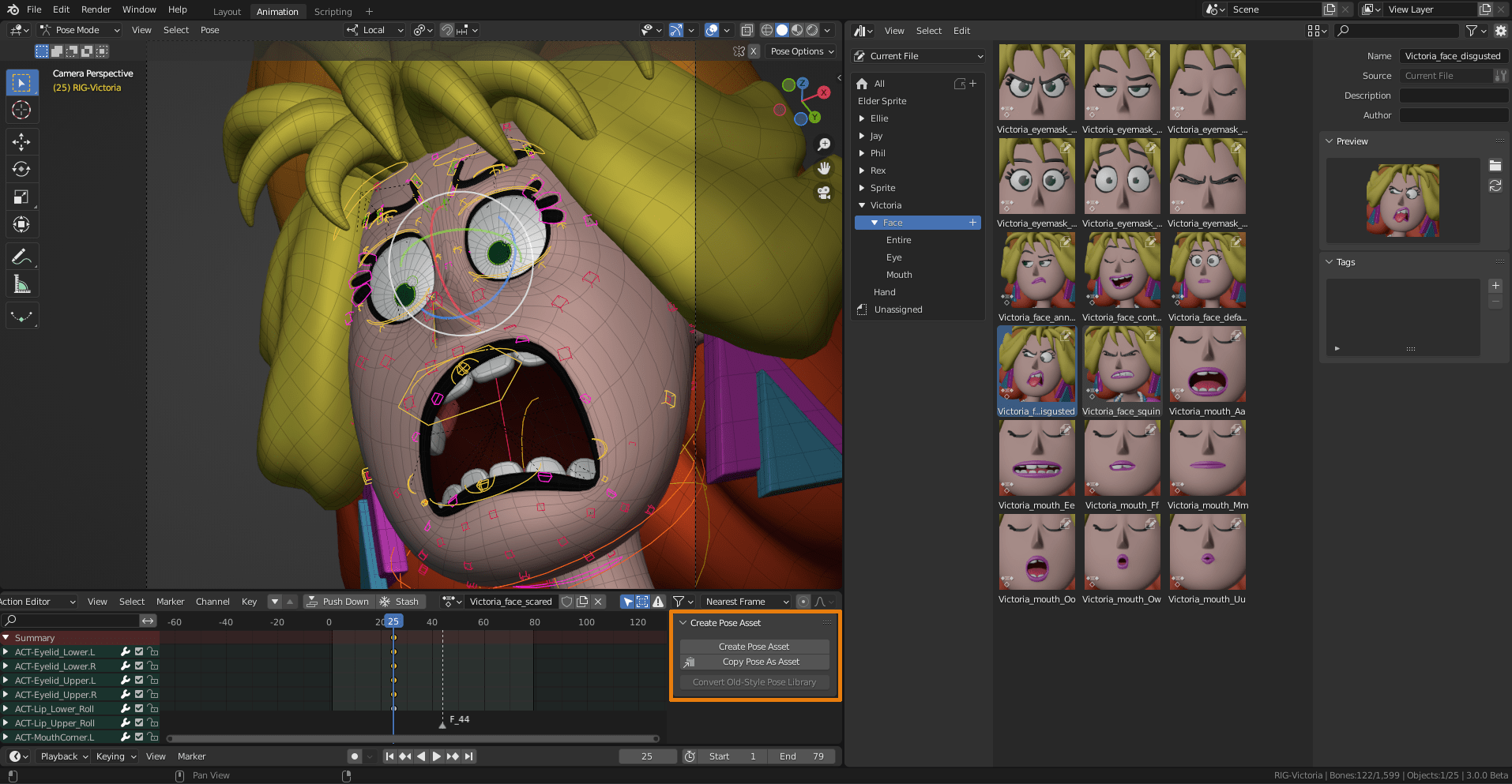 Pose Library Blender 4.2 Manual