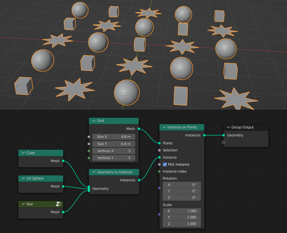 Geometry to Instance Node Blender 4.2 Manual