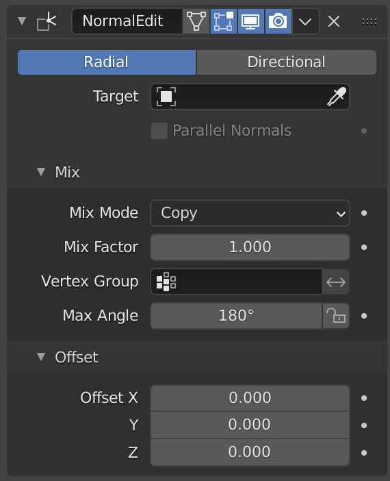 Normal Edit Modifier Blender 4.2 Manual