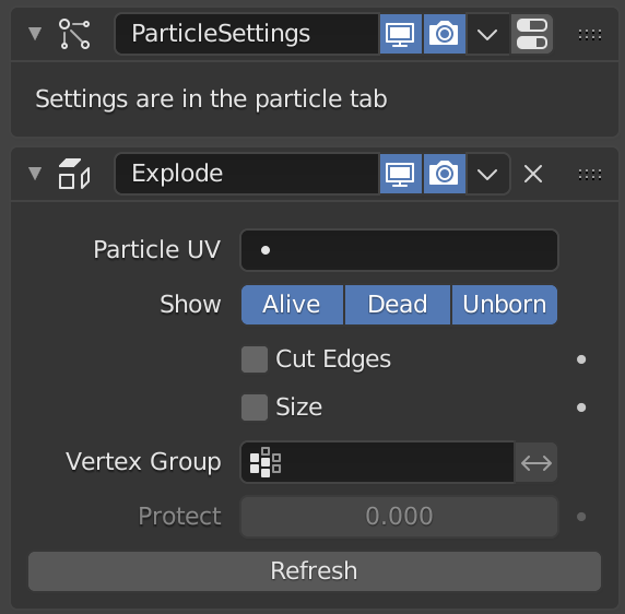 Explode Modifier — Blender Manual