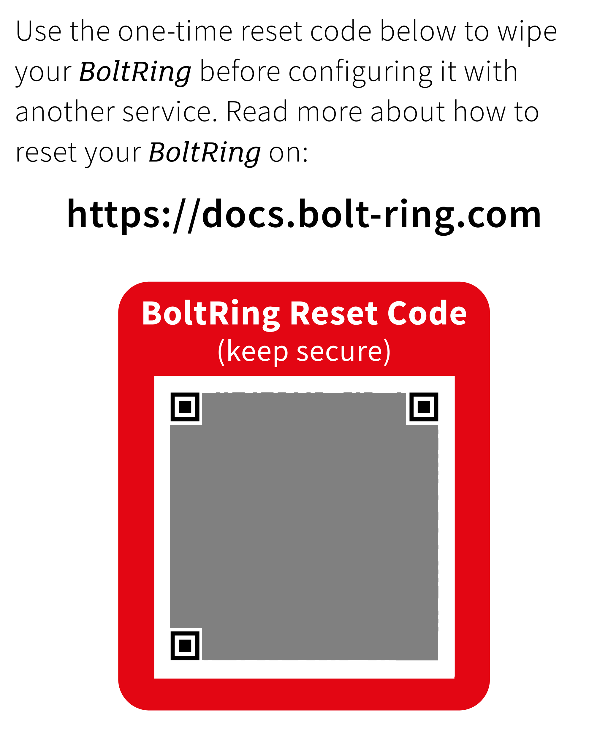 BoltRing Reset - BoltRing Documentation