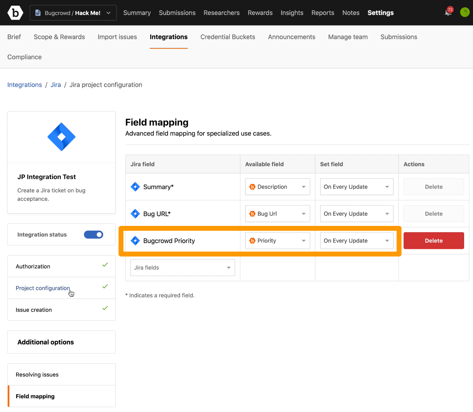 Using Jira Automation Rules to Facilitate Field Mapping Bugcrowd Docs