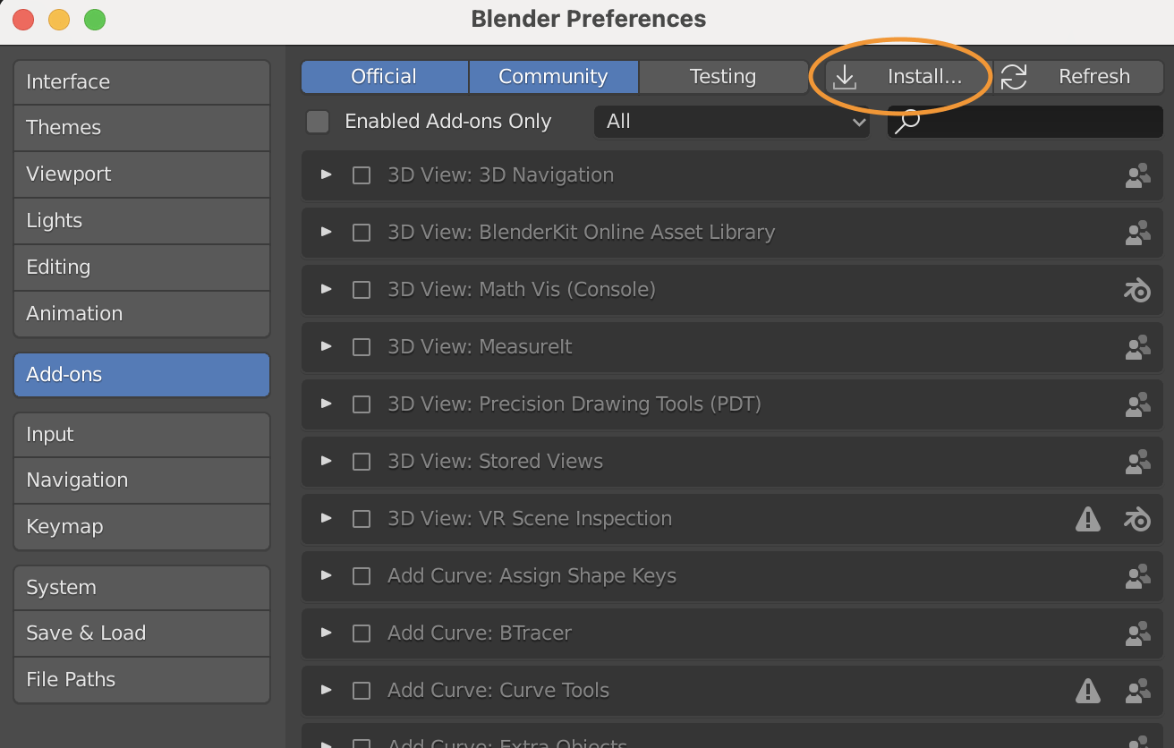Blender plugin manual installation — Byplay docs documentation