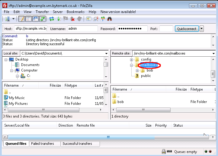 Connecting to your Server Using FTP Documentation Bytemark
