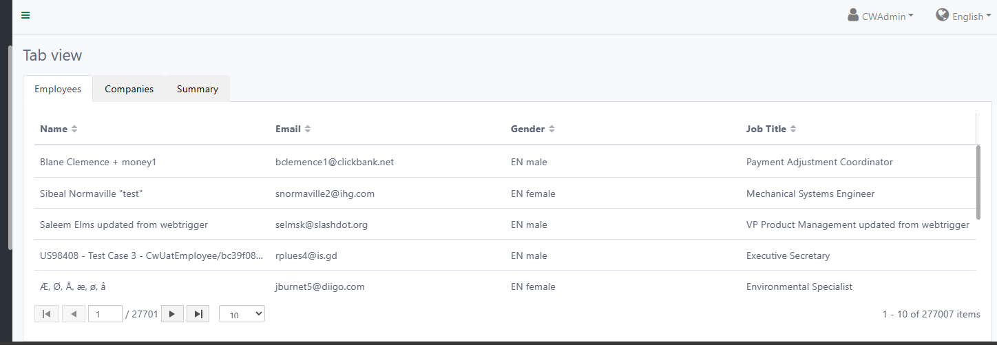 Tab container Casewhere Docs