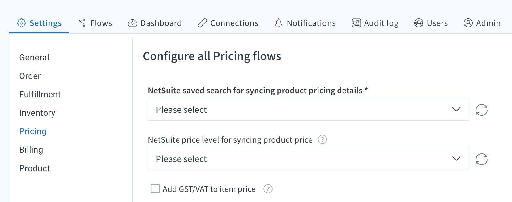 Understand the Pricing settings in eBay NetSuite integration app