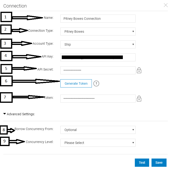Set up a connection to Pitney Bowes Celigo