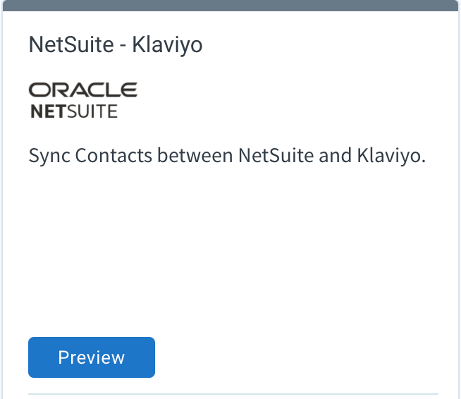 Install the Klaviyo NetSuite quickstart integration template Celigo