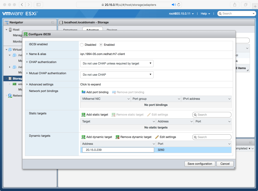 iSCSI Initiator for VMware ESX — Ceph Documentation