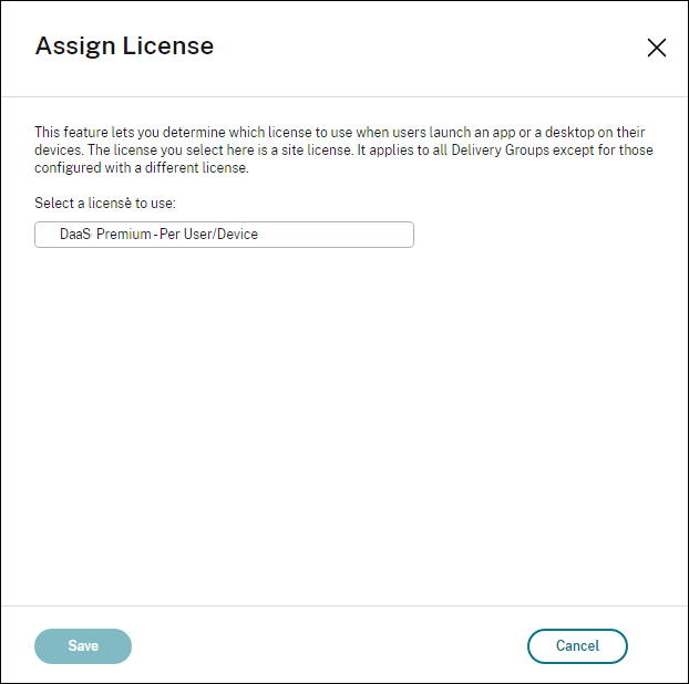 Multitype licensing Citrix DaaS