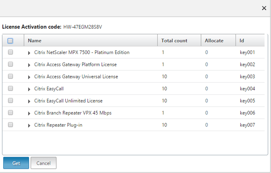 Citrix Gateway 的许可指南 许可