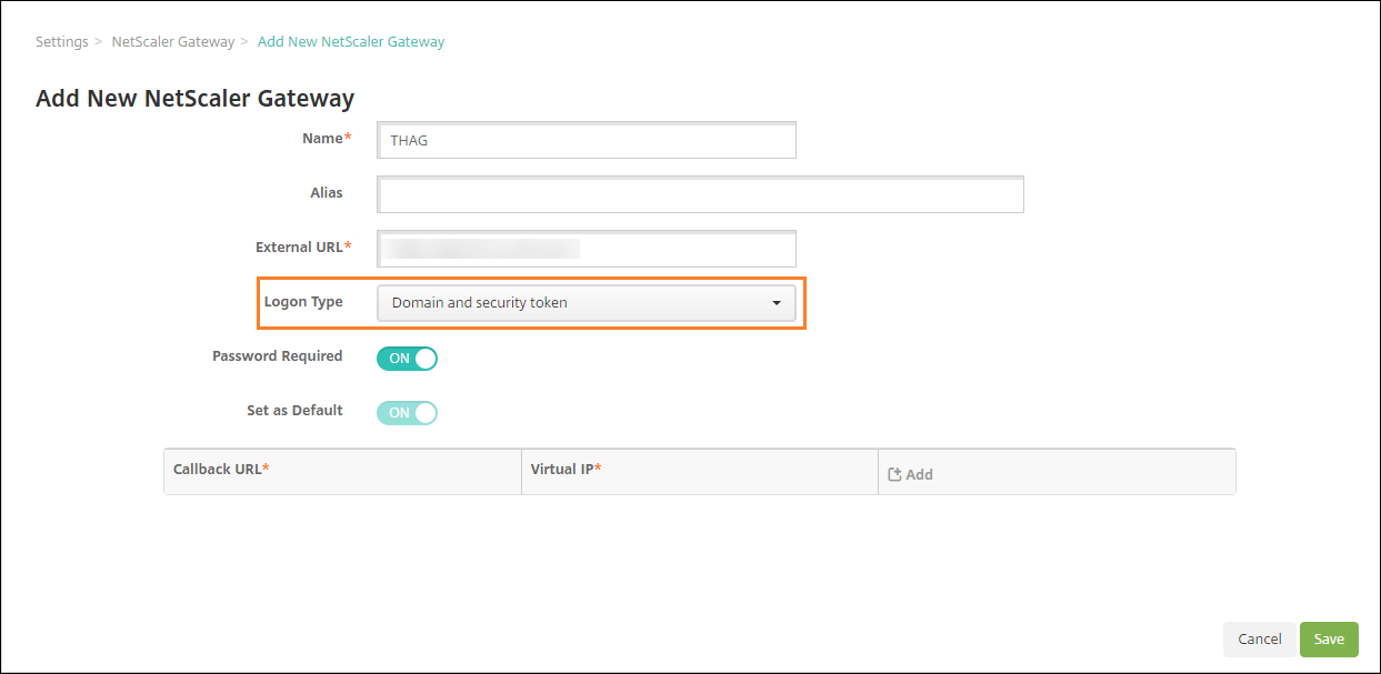 Domain or domain plus security token authentication