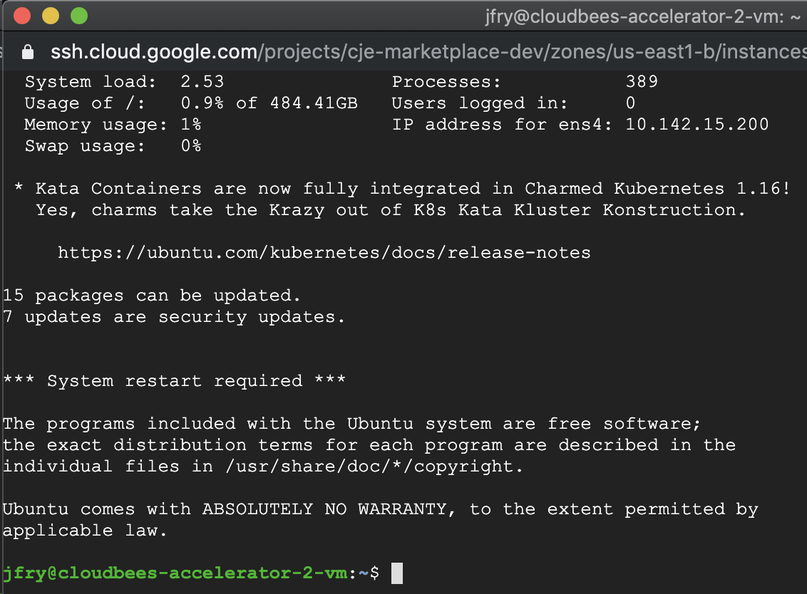 CloudBees Build Acceleration GCP marketplace quick start