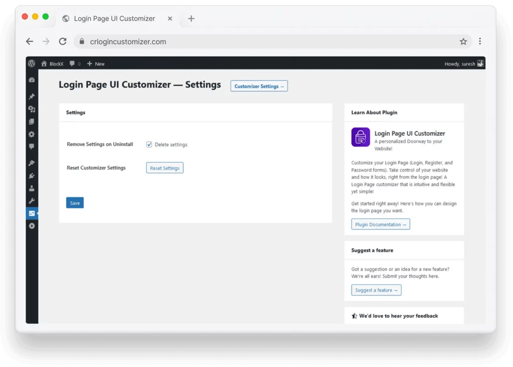 Login Page UI Customizer CloudRedux