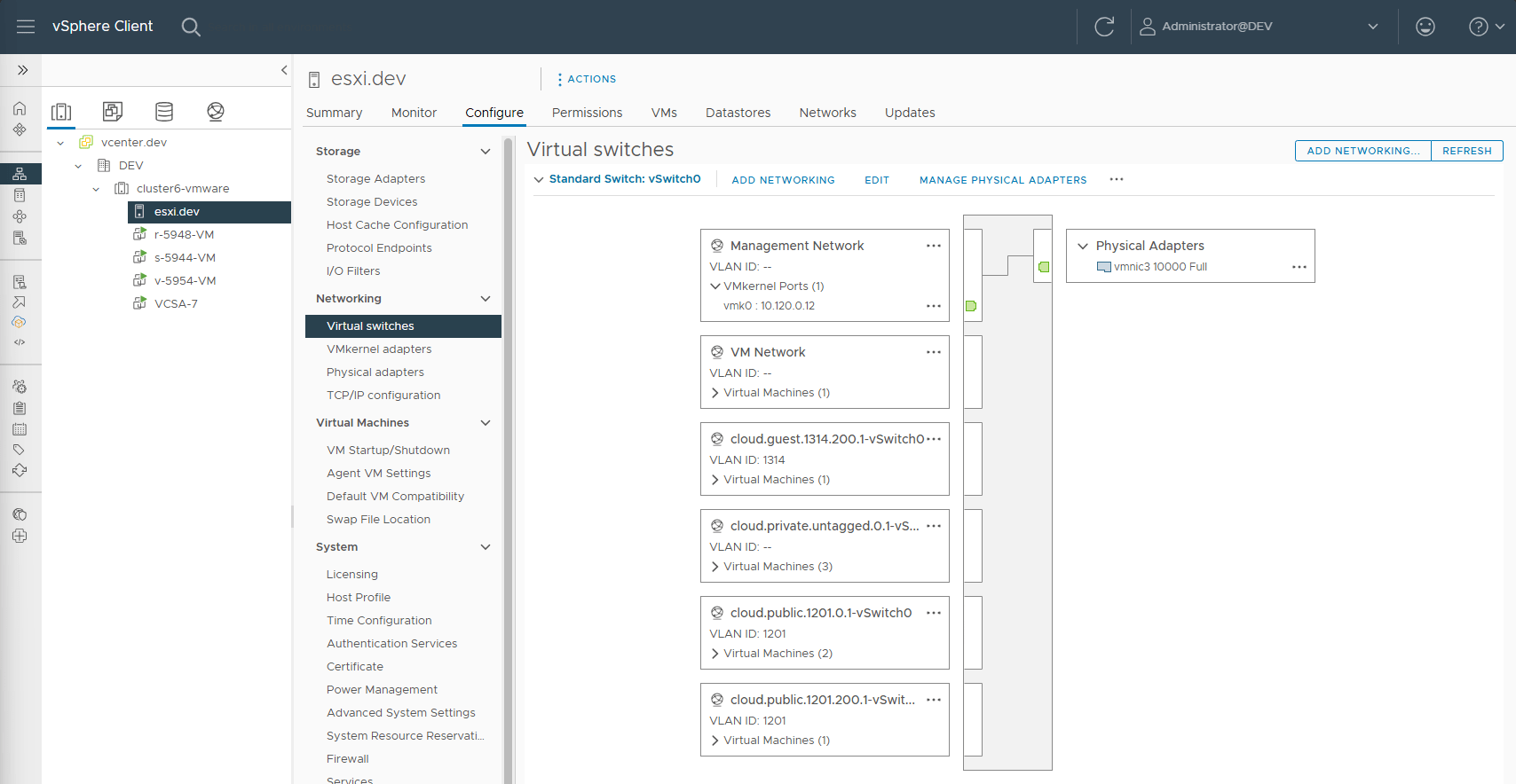 Host VMware vSphere Installation — Apache CloudStack 4.16.1.0 documentation