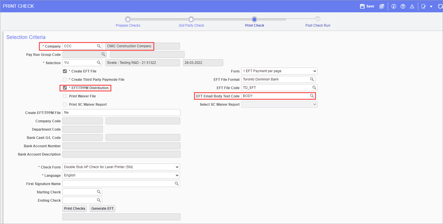 Customizing EFT Email Notifications