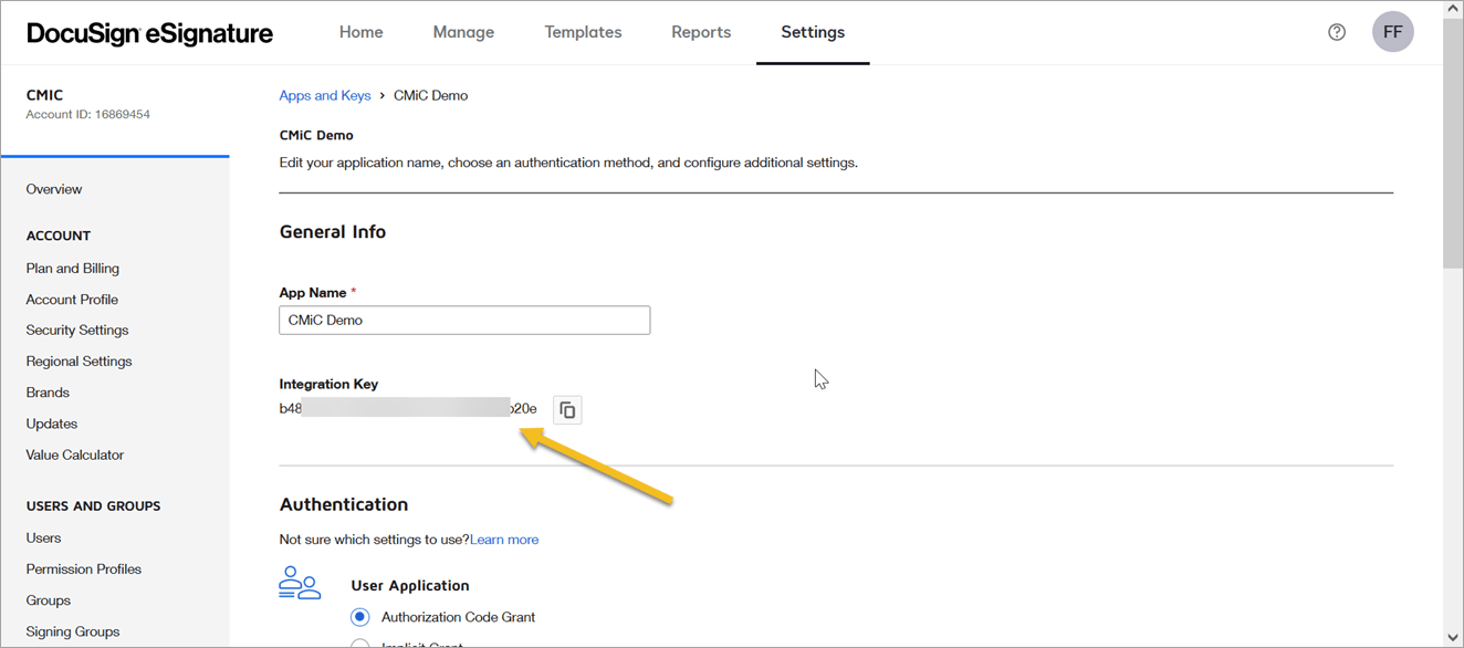DocuSign Integration DocuSign OAuth2.0 Setup Guide for DEMO