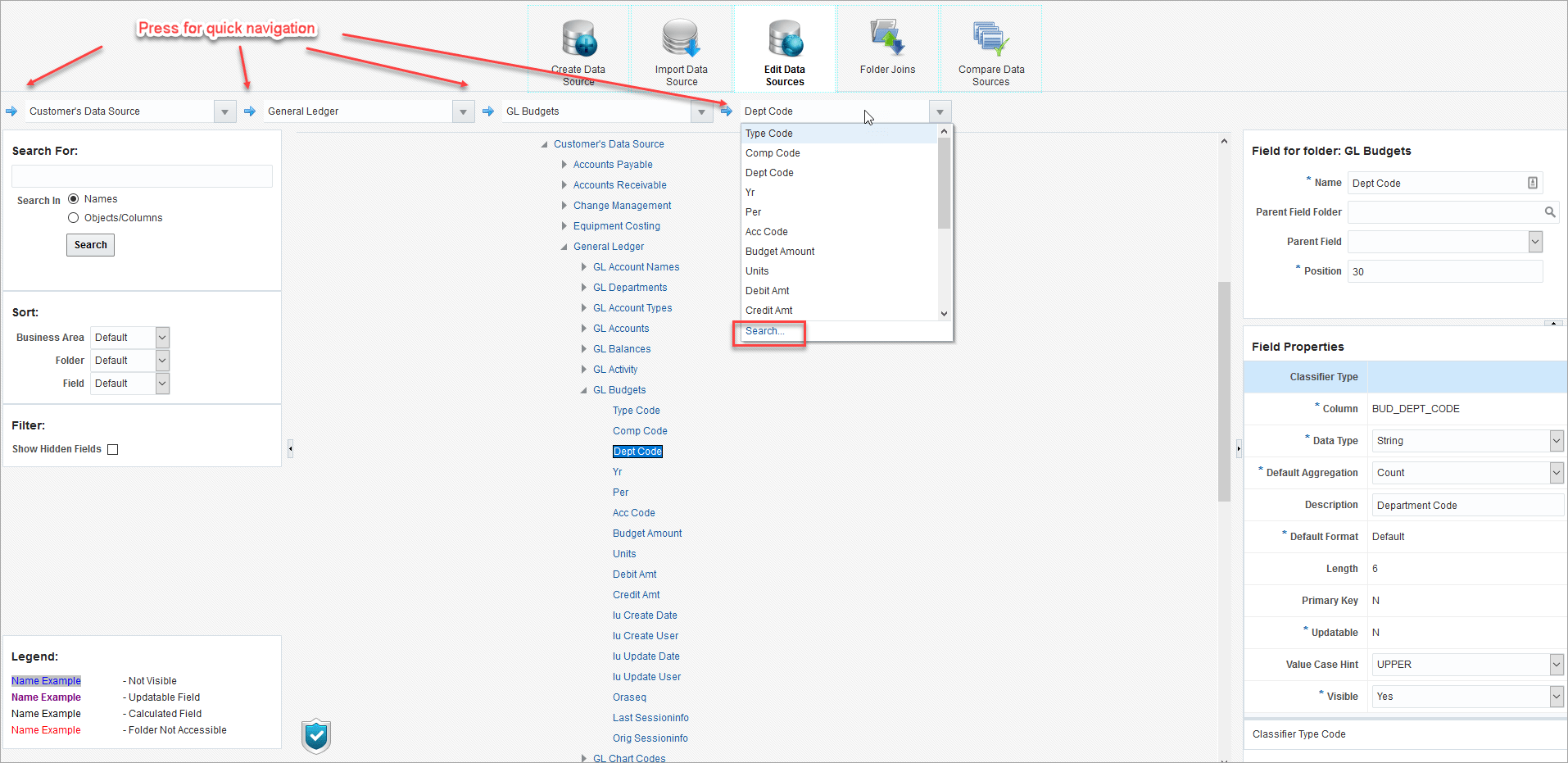 BI Dashboard and Catalog Builder Enhancements