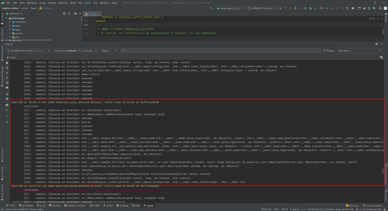 Native engine memory leak detection system | Cocos Creator