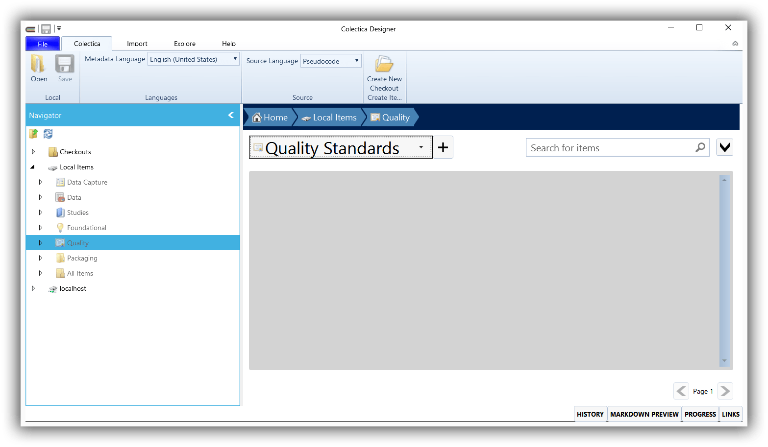 Define a Quality Standard — Colectica 7.3 documentation