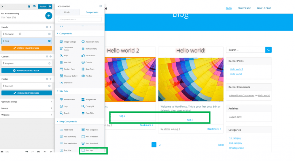 Post Tags Component Colibri Docs