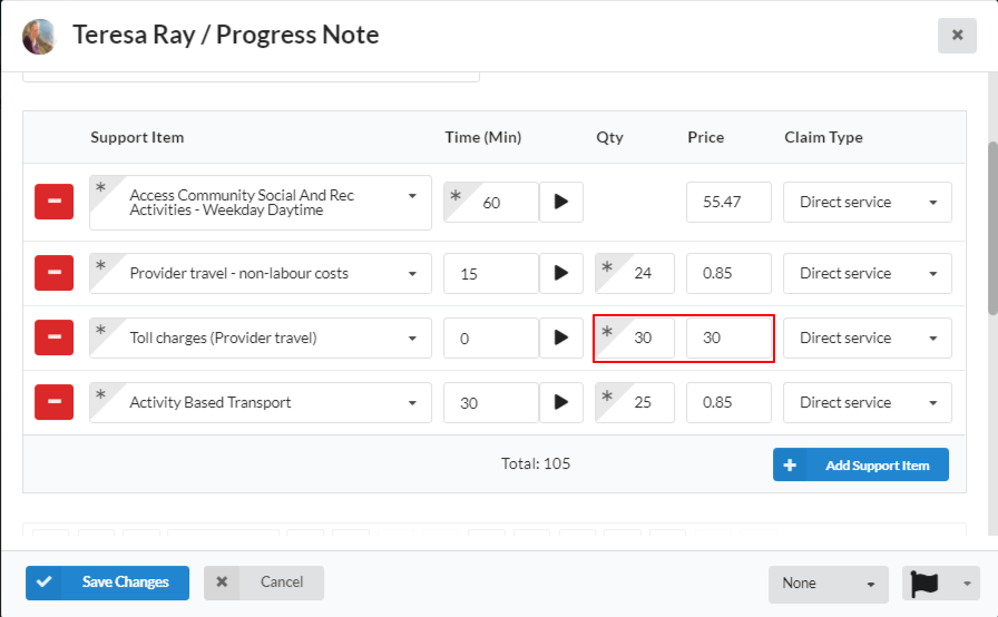 How to Invoice Tolls in Comm.care