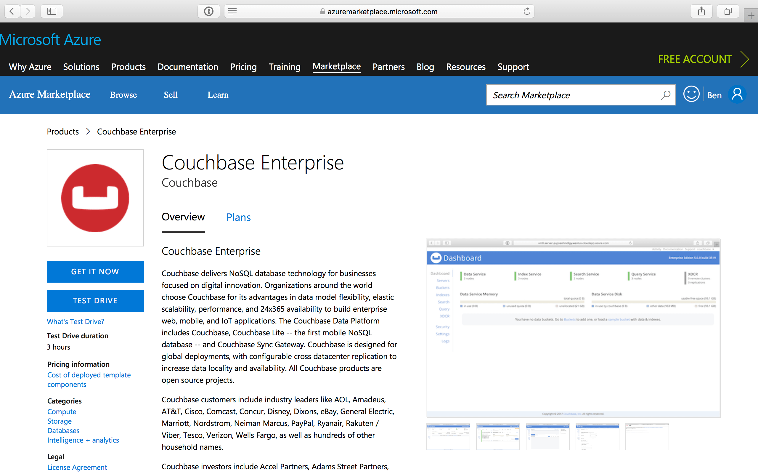 Deploy Couchbase Server Using Azure Marketplace Couchbase Docs
