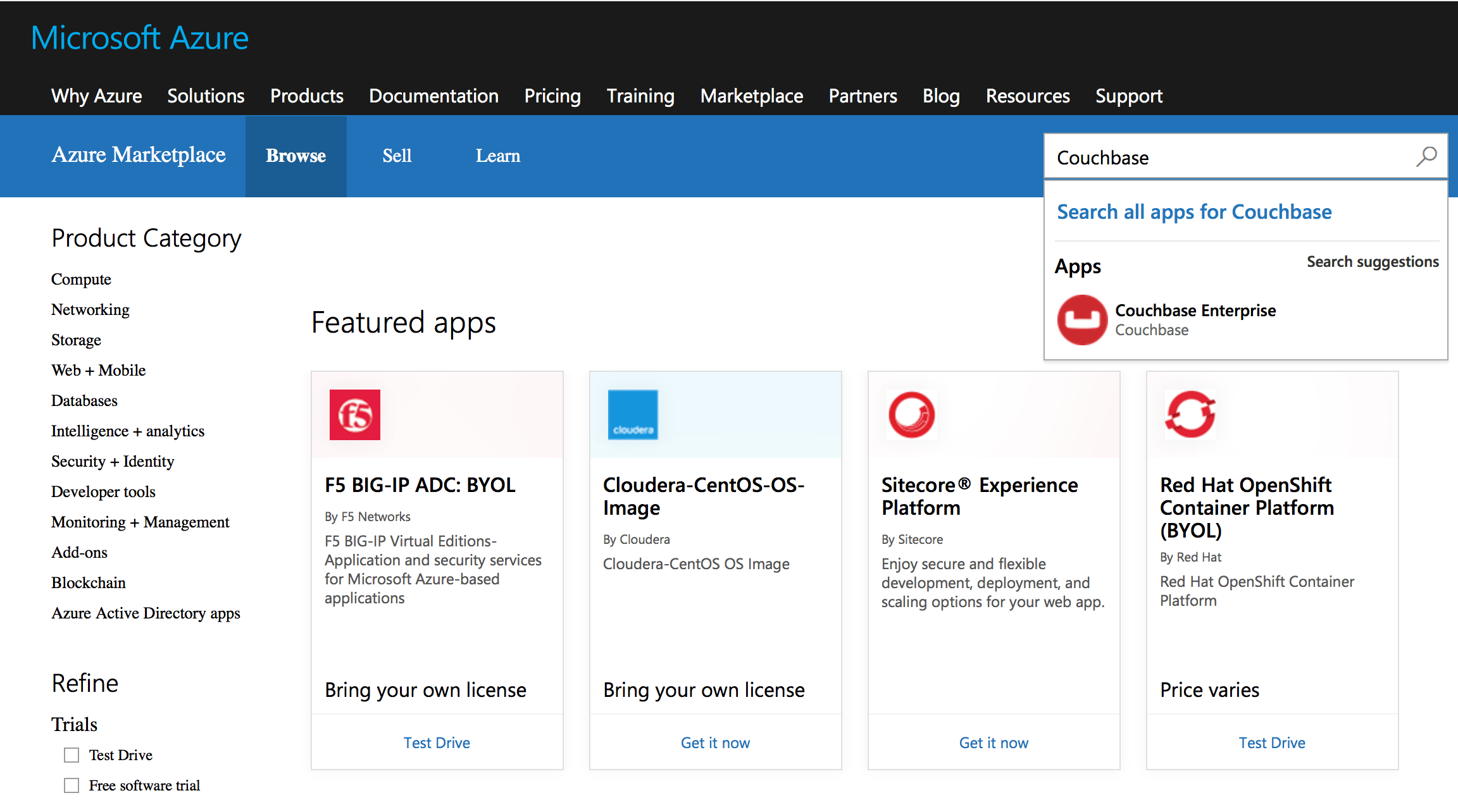 Deploy Couchbase Server Using Azure Marketplace Couchbase Docs