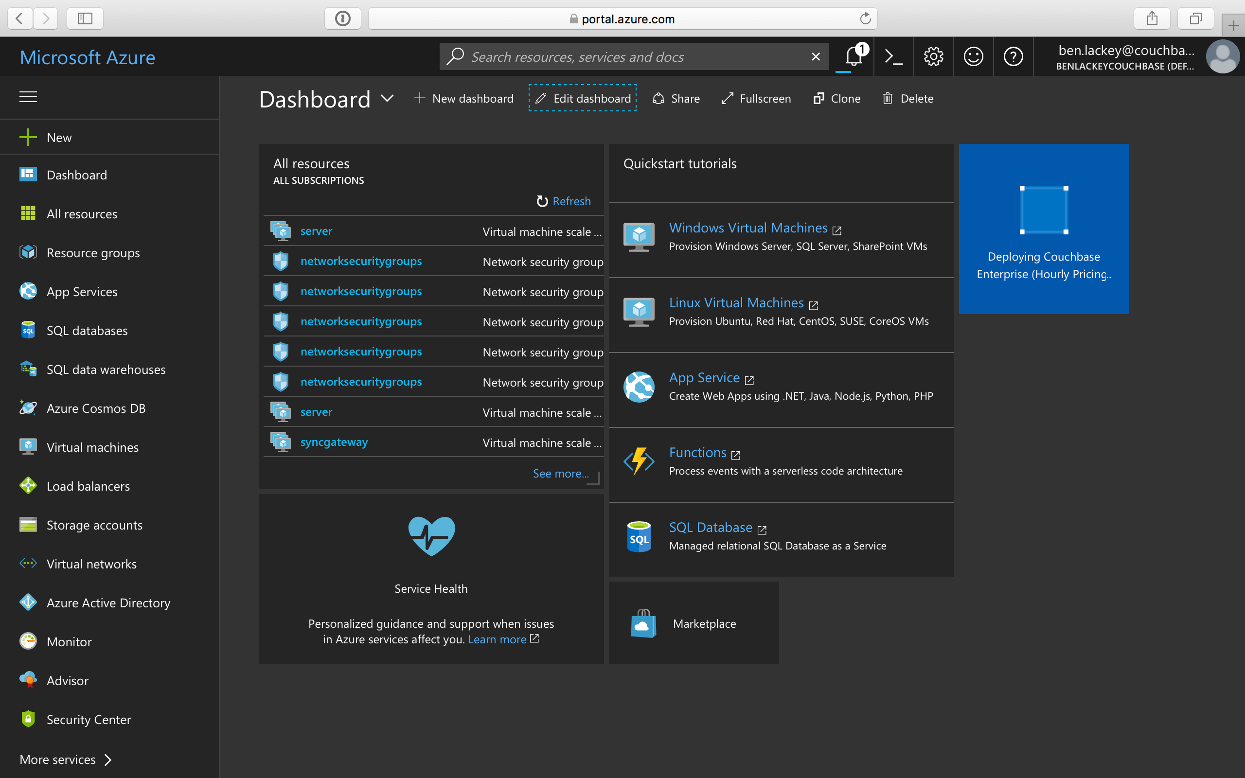 Deploy Couchbase Server Using Azure Marketplace Couchbase Docs