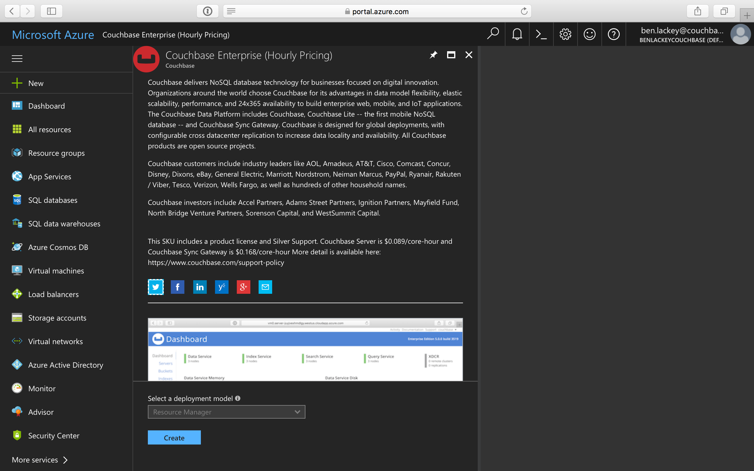 Deploy Couchbase Server Using Azure Marketplace Couchbase Docs