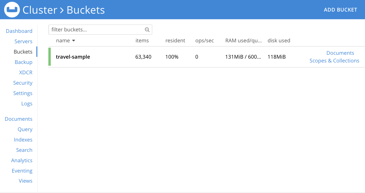 Edit a Bucket Couchbase Docs