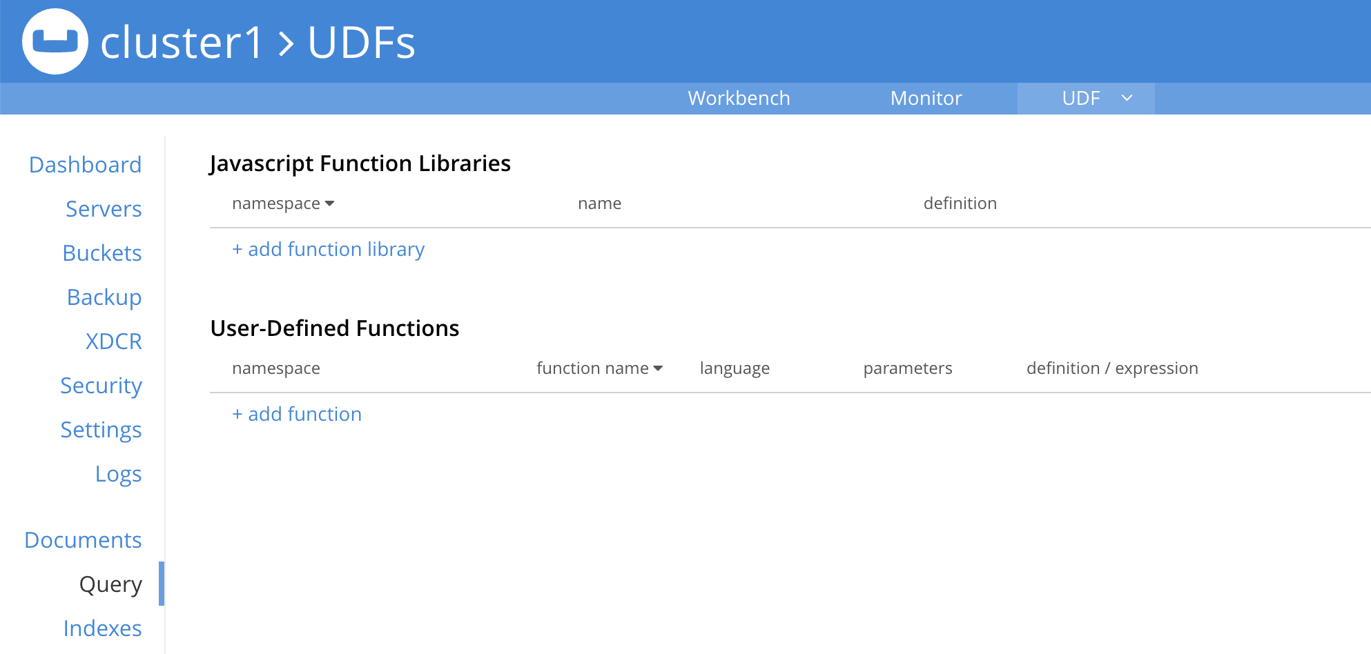 UserDefined Functions UI Couchbase Docs