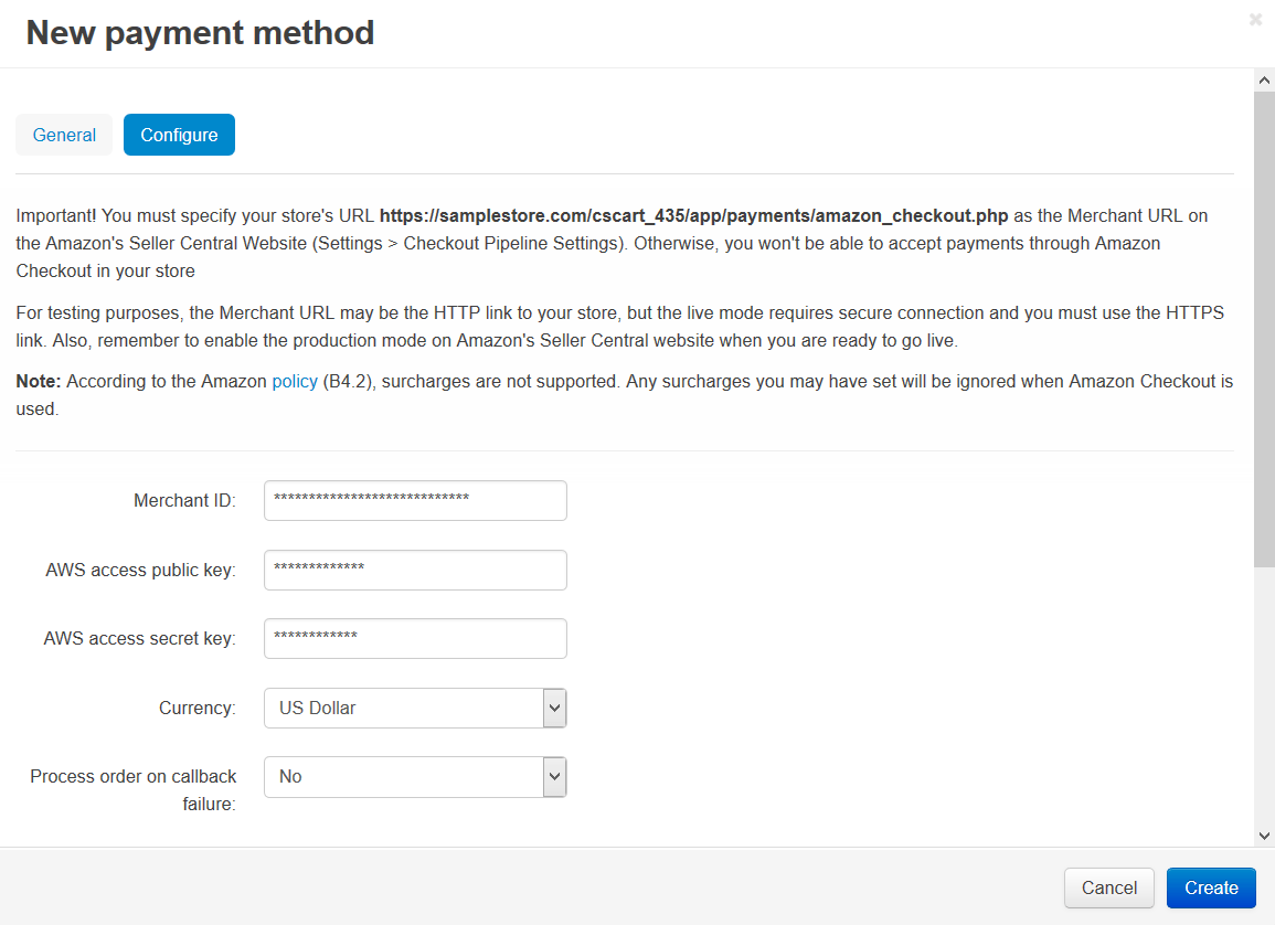 How To Set up CSCart with Amazon Checkout — CSCart 4.17.x documentation