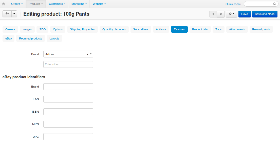 How To Specify Product Identifiers for eBay — CSCart 4.18.x documentation