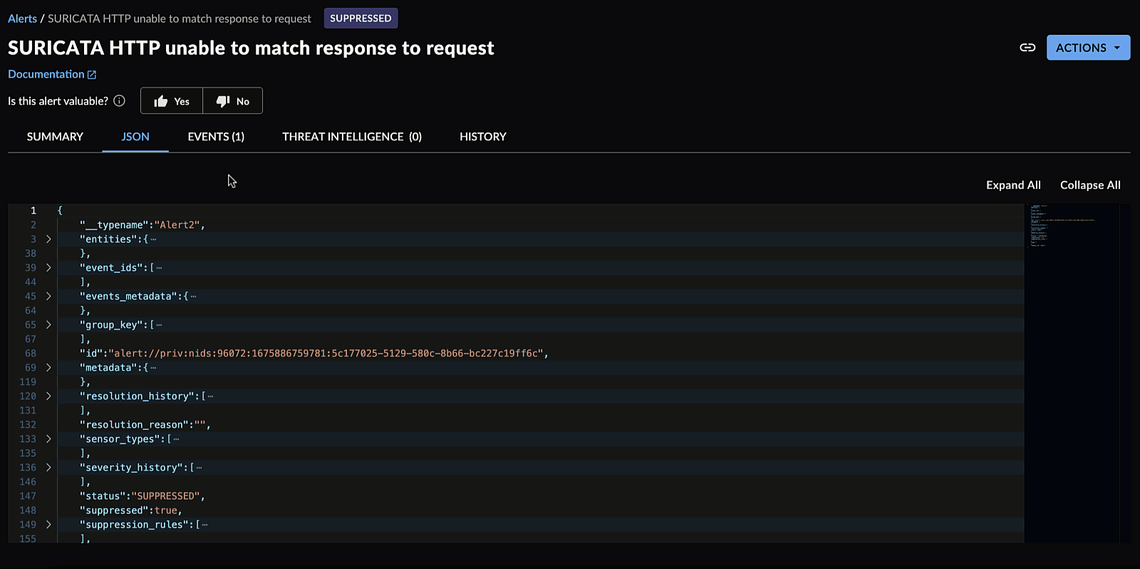 Alert Suppression Rules