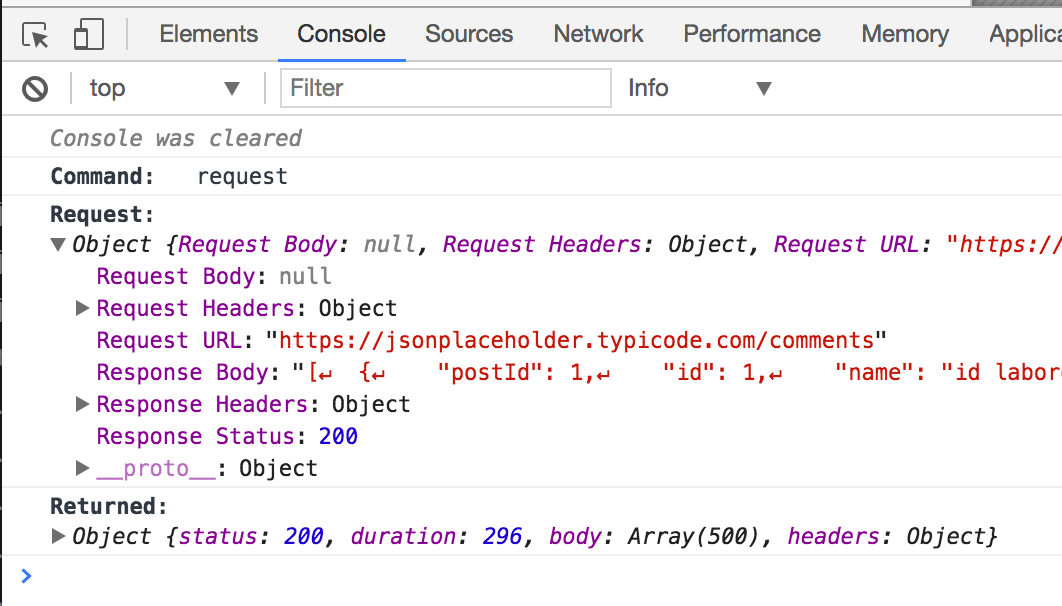 request Cypress Documentation