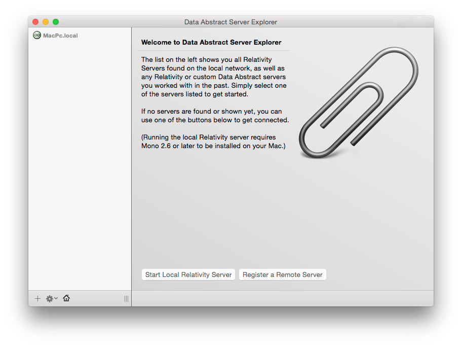 The Main Server Explorer Window
