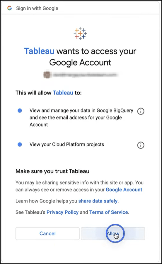 How to integrate my Google Bigquery Warehouse with Tableau? DataChannel