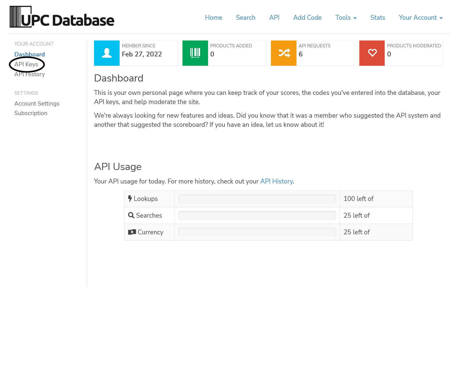 UPC Database DataDistillr