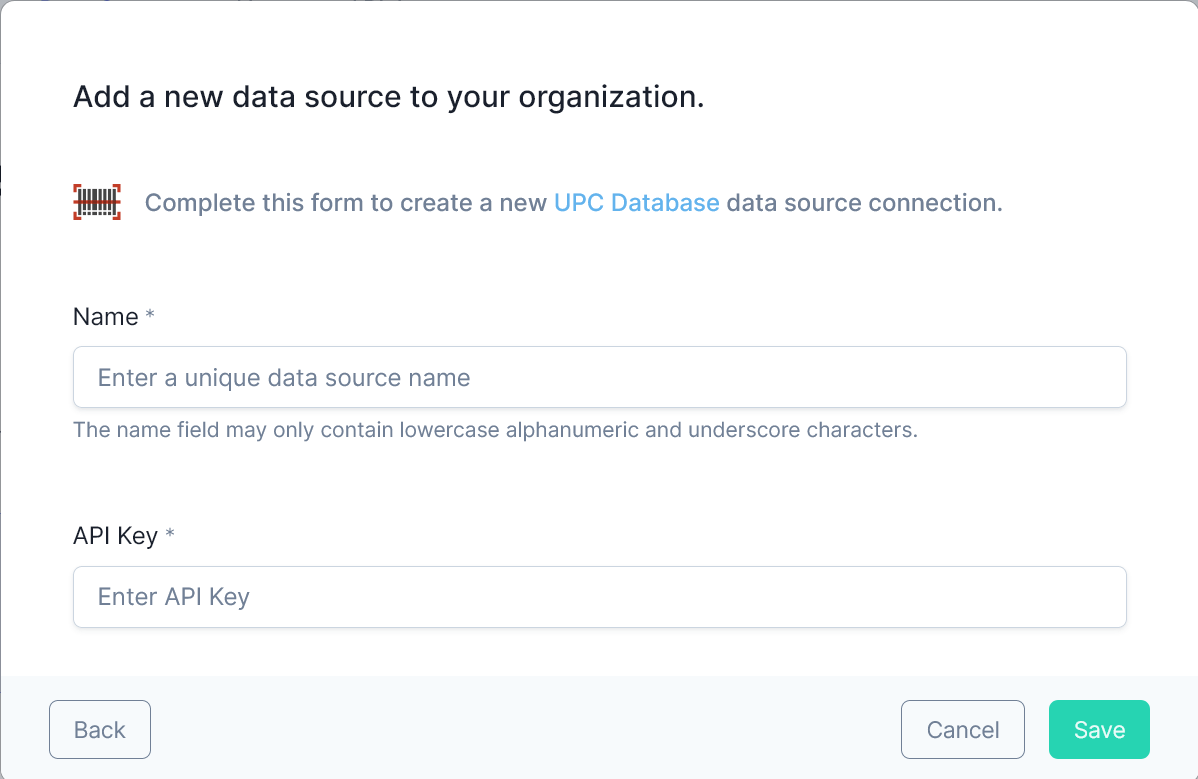 UPC Database DataDistillr