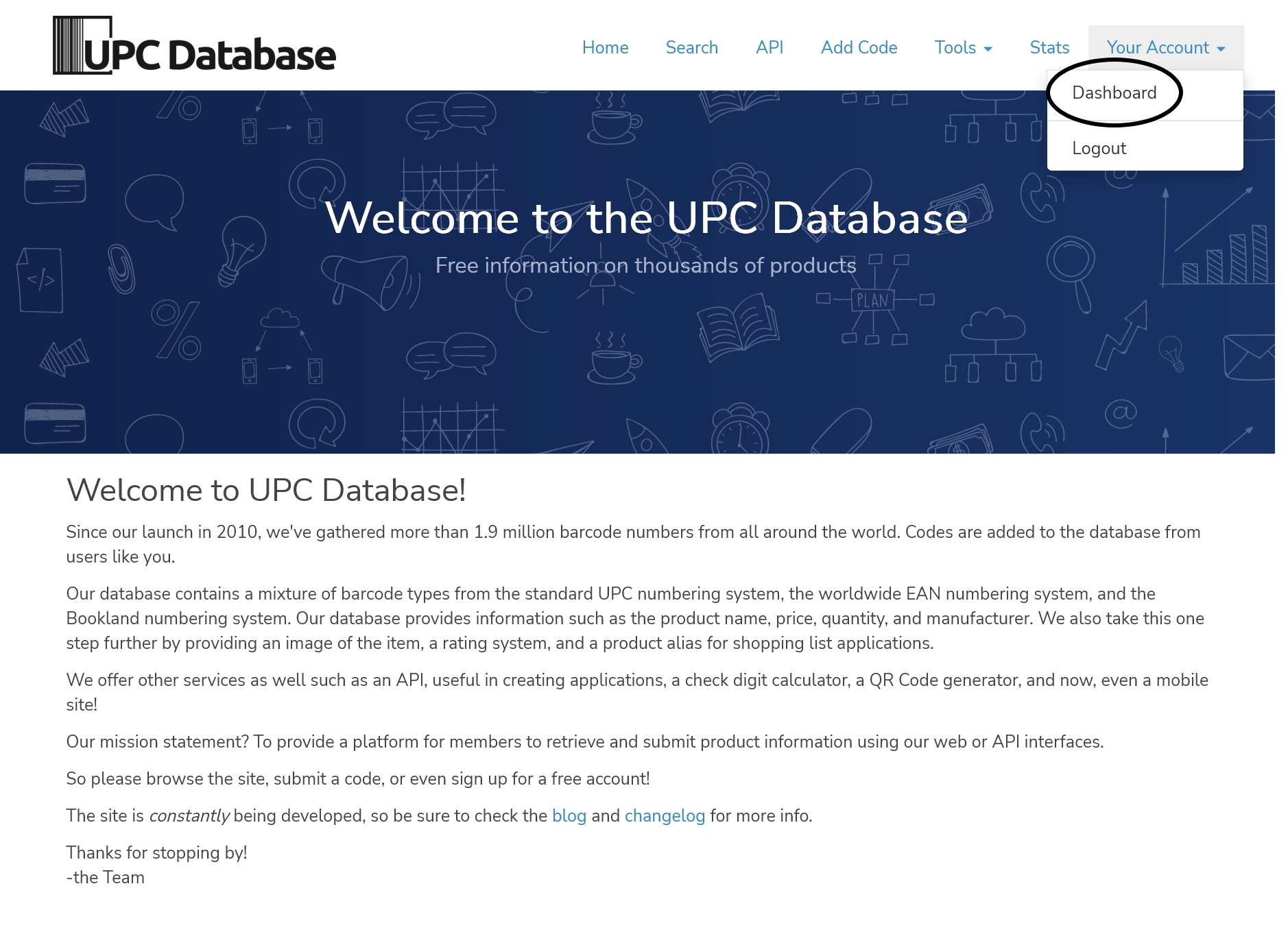 UPC Database DataDistillr